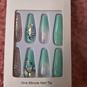 Brand New XL Colorful Bling False Nails
